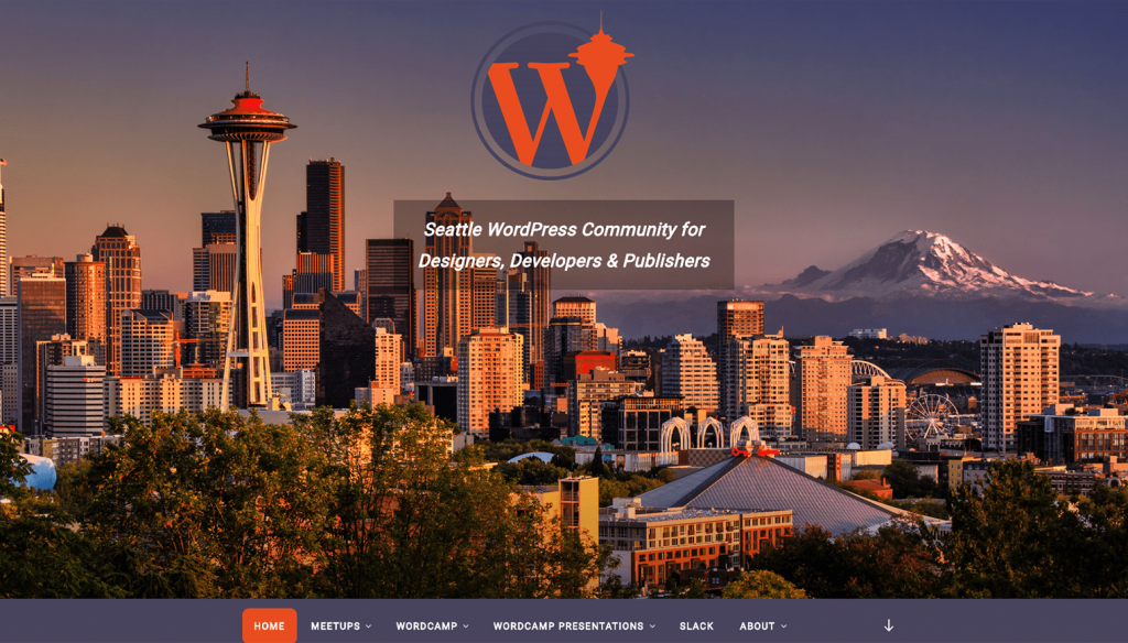 Seattle WordPress Community website screenshot