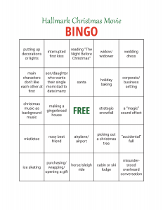 Hallmark Christmas Movie Bingo Game